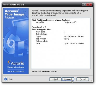 Acer eRecovery. ������ ��������