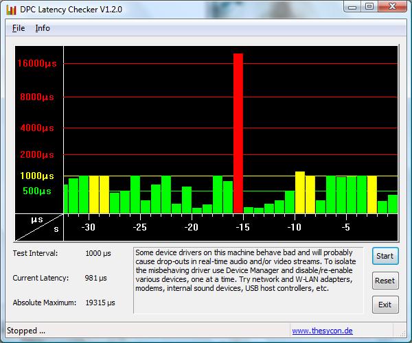 Windows latency checker