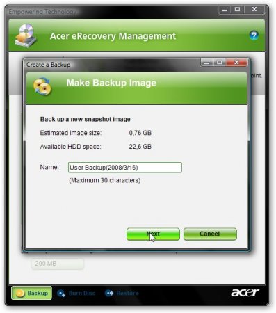 Acer eRecovery. Полное описание